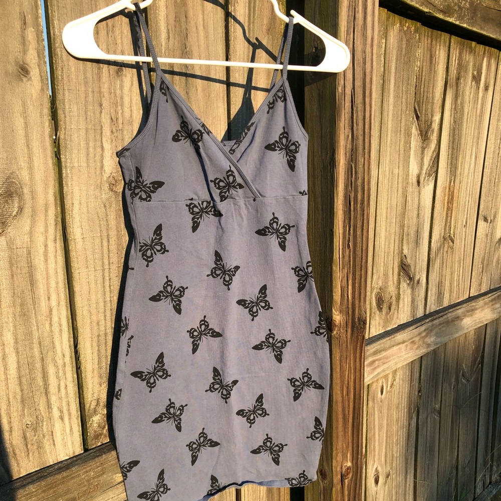 90s Inspired Bodycon Butterfly Dress